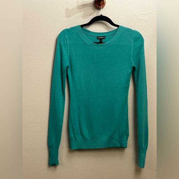 Express Green Knit Top 🔥Practically Brand New🔥 - Picture 2 of 6